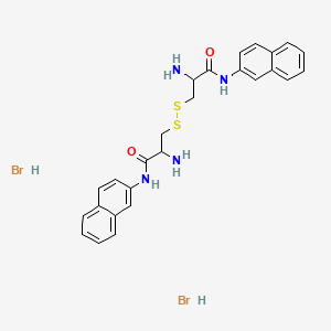 molecular formula C26H28Br2N4O2S2 B563482 H-DL-Cys(1)-NA.H-DL-Cys(1)-NA.2HBr CAS No. 100900-20-7
