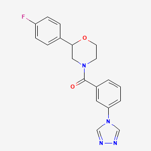 molecular formula C19H17FN4O2 B5634830 2-(4-fluorophenyl)-4-[3-(4H-1,2,4-triazol-4-yl)benzoyl]morpholine 