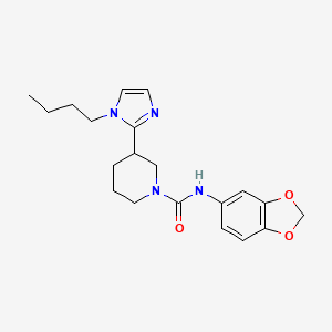 N-1,3-benzodioxol-5-yl-3-(1-butyl-1H-imidazol-2-yl)piperidine-1-carboxamide