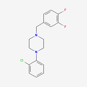 molecular formula C17H17ClF2N2 B5634879 1-(2-chlorophenyl)-4-(3,4-difluorobenzyl)piperazine 