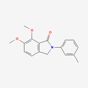 molecular formula C17H17NO3 B5634887 6,7-dimethoxy-2-(3-methylphenyl)-1-isoindolinone CAS No. 5969-21-1