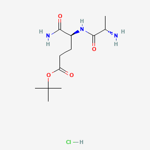 molecular formula C12H24ClN3O4 B563489 H-Ala-glu(otbu)-NH2 hcl CAS No. 108607-07-4