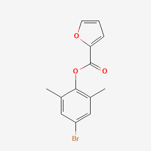 molecular formula C13H11BrO3 B5634890 4-bromo-2,6-dimethylphenyl 2-furoate 
