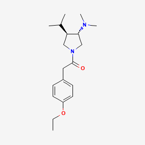 (3S*,4R*)-1-[(4-ethoxyphenyl)acetyl]-4-isopropyl-N,N-dimethyl-3-pyrrolidinamine