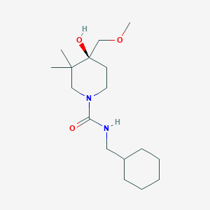 molecular formula C17H32N2O3 B5634973 (4S)-N-(cyclohexylmethyl)-4-hydroxy-4-(methoxymethyl)-3,3-dimethyl-1-piperidinecarboxamide 