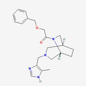 molecular formula C21H28N4O2 B5634982 (1S*,5R*)-6-[(benzyloxy)acetyl]-3-[(4-methyl-1H-imidazol-5-yl)methyl]-3,6-diazabicyclo[3.2.2]nonane 