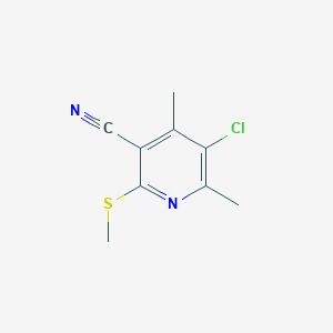 molecular formula C9H9ClN2S B5634993 5-chloro-4,6-dimethyl-2-(methylthio)nicotinonitrile 