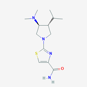 2-[(3S*,4R*)-3-(dimethylamino)-4-isopropyl-1-pyrrolidinyl]-1,3-thiazole-4-carboxamide