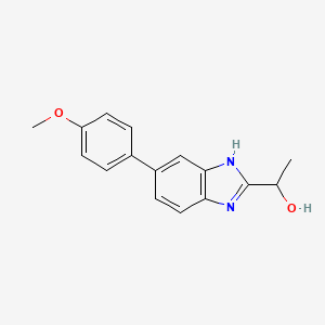 molecular formula C16H16N2O2 B5635023 1-[5-(4-methoxyphenyl)-1H-benzimidazol-2-yl]ethanol 
