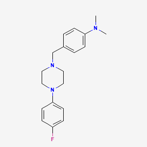 molecular formula C19H24FN3 B5635029 (4-{[4-(4-fluorophenyl)-1-piperazinyl]methyl}phenyl)dimethylamine 