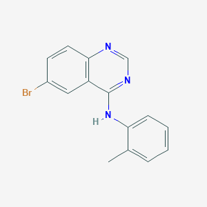 molecular formula C15H12BrN3 B5635042 6-bromo-N-(2-methylphenyl)-4-quinazolinamine 