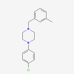 molecular formula C18H21ClN2 B5635062 1-(4-chlorophenyl)-4-(3-methylbenzyl)piperazine 
