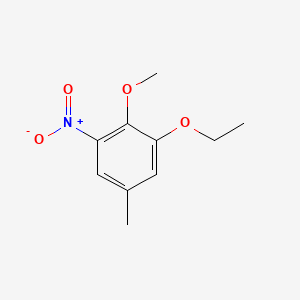 molecular formula C10H13NO4 B563507 1-Ethoxy-2-methoxy-5-methyl-3-nitrobenzene CAS No. 103096-21-5