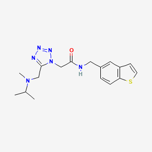 molecular formula C17H22N6OS B5635074 N-(1-benzothien-5-ylmethyl)-2-(5-{[isopropyl(methyl)amino]methyl}-1H-tetrazol-1-yl)acetamide 