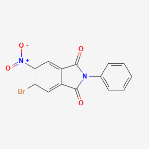 molecular formula C14H7BrN2O4 B5635081 5-bromo-6-nitro-2-phenyl-1H-isoindole-1,3(2H)-dione 