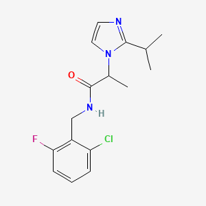 N-(2-chloro-6-fluorobenzyl)-2-(2-isopropyl-1H-imidazol-1-yl)propanamide