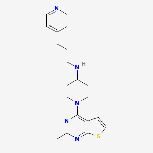 molecular formula C20H25N5S B5635099 1-(2-methylthieno[2,3-d]pyrimidin-4-yl)-N-(3-pyridin-4-ylpropyl)piperidin-4-amine 