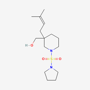 [3-(3-methyl-2-buten-1-yl)-1-(1-pyrrolidinylsulfonyl)-3-piperidinyl]methanol