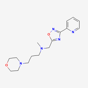 molecular formula C16H23N5O2 B5635164 N-methyl-3-(4-morpholinyl)-N-{[3-(2-pyridinyl)-1,2,4-oxadiazol-5-yl]methyl}-1-propanamine 