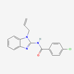 molecular formula C17H14ClN3O B5635171 N-(1-allyl-1H-benzimidazol-2-yl)-4-chlorobenzamide 