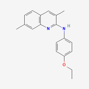 molecular formula C19H20N2O B5635195 N-(4-ethoxyphenyl)-3,7-dimethyl-2-quinolinamine 