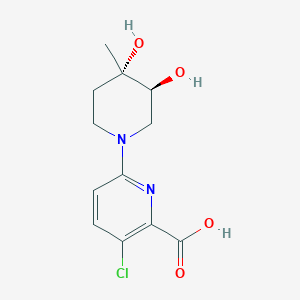 molecular formula C12H15ClN2O4 B5635213 3-chloro-6-[(3S*,4S*)-3,4-dihydroxy-4-methylpiperidin-1-yl]pyridine-2-carboxylic acid 