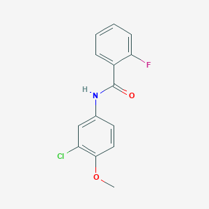 molecular formula C14H11ClFNO2 B5635220 N-(3-chloro-4-methoxyphenyl)-2-fluorobenzamide 
