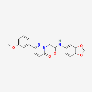 molecular formula C20H17N3O5 B5635228 N-1,3-benzodioxol-5-yl-2-[3-(3-methoxyphenyl)-6-oxo-1(6H)-pyridazinyl]acetamide 