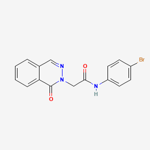 molecular formula C16H12BrN3O2 B5635229 N-(4-bromophenyl)-2-(1-oxo-2(1H)-phthalazinyl)acetamide 