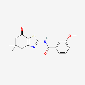 molecular formula C17H18N2O3S B5635242 N-(5,5-dimethyl-7-oxo-4,5,6,7-tetrahydro-1,3-benzothiazol-2-yl)-3-methoxybenzamide 