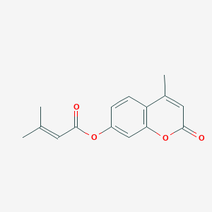 molecular formula C15H14O4 B5635246 4-methyl-2-oxo-2H-chromen-7-yl 3-methyl-2-butenoate 