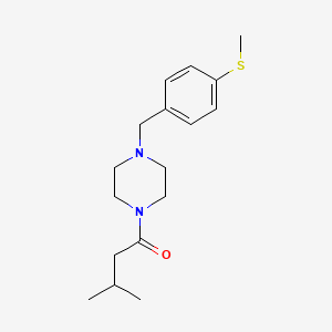 molecular formula C17H26N2OS B5635250 1-(3-methylbutanoyl)-4-[4-(methylthio)benzyl]piperazine CAS No. 5931-14-6