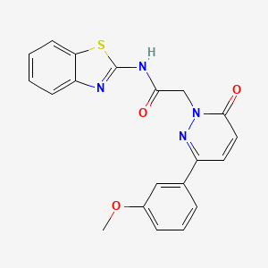 molecular formula C20H16N4O3S B5635258 N-1,3-benzothiazol-2-yl-2-[3-(3-methoxyphenyl)-6-oxo-1(6H)-pyridazinyl]acetamide 