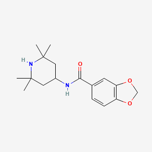 molecular formula C17H24N2O3 B5635259 N-(2,2,6,6-tetramethyl-4-piperidinyl)-1,3-benzodioxole-5-carboxamide 