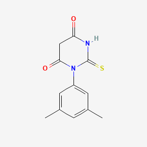 molecular formula C12H12N2O2S B5635279 1-(3,5-dimethylphenyl)-2-thioxodihydro-4,6(1H,5H)-pyrimidinedione 