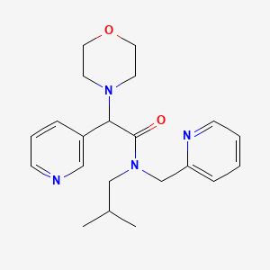 molecular formula C21H28N4O2 B5635280 N-isobutyl-2-(4-morpholinyl)-2-(3-pyridinyl)-N-(2-pyridinylmethyl)acetamide 