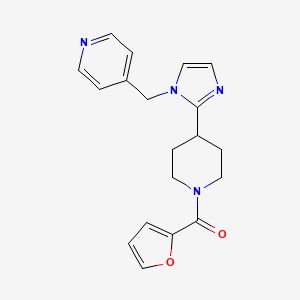 molecular formula C19H20N4O2 B5635316 4-({2-[1-(2-furoyl)-4-piperidinyl]-1H-imidazol-1-yl}methyl)pyridine 