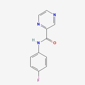 molecular formula C11H8FN3O B5635347 N-(4-fluorophenyl)-2-pyrazinecarboxamide 