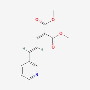 molecular formula C13H13NO4 B5635356 dimethyl [3-(3-pyridinyl)-2-propen-1-ylidene]malonate CAS No. 201294-29-3