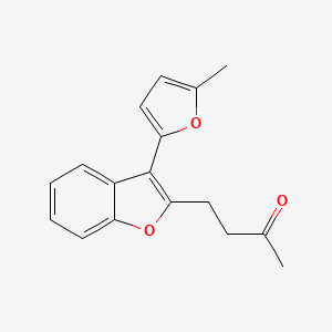 molecular formula C17H16O3 B5635424 4-[3-(5-methyl-2-furyl)-1-benzofuran-2-yl]-2-butanone 