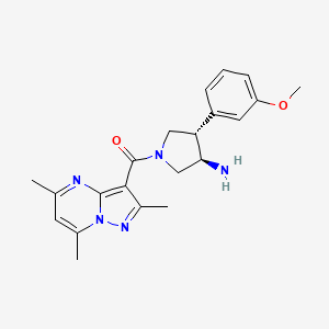 (3R*,4S*)-4-(3-methoxyphenyl)-1-[(2,5,7-trimethylpyrazolo[1,5-a]pyrimidin-3-yl)carbonyl]pyrrolidin-3-amine