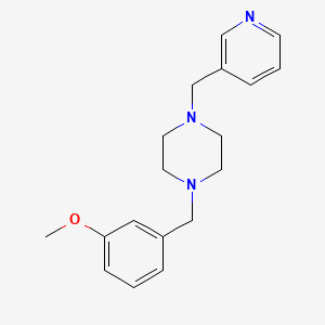 molecular formula C18H23N3O B5635480 1-(3-methoxybenzyl)-4-(3-pyridinylmethyl)piperazine 