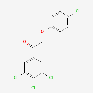 molecular formula C14H8Cl4O2 B5635491 2-(4-chlorophenoxy)-1-(3,4,5-trichlorophenyl)ethanone 