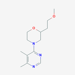 molecular formula C13H21N3O2 B5635498 4-(5,6-dimethylpyrimidin-4-yl)-2-(2-methoxyethyl)morpholine 
