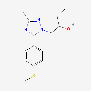 molecular formula C14H19N3OS B5635504 1-{3-methyl-5-[4-(methylthio)phenyl]-1H-1,2,4-triazol-1-yl}butan-2-ol 