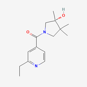 molecular formula C15H22N2O2 B5635511 (3R)-1-(2-ethylisonicotinoyl)-3,4,4-trimethyl-3-pyrrolidinol 