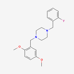 molecular formula C20H25FN2O2 B5635516 1-(2,5-dimethoxybenzyl)-4-(2-fluorobenzyl)piperazine 