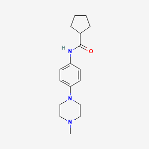 molecular formula C17H25N3O B5635524 N-[4-(4-methyl-1-piperazinyl)phenyl]cyclopentanecarboxamide 