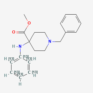 4-(Phenyl-13C6-amino]-1-benzyl-4-piperidinecarboxylic Acid Methyl Ester