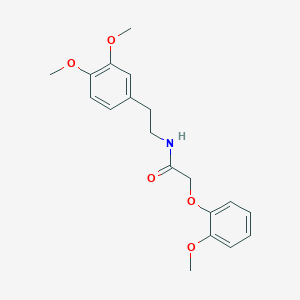 molecular formula C19H23NO5 B5635536 N-[2-(3,4-dimethoxyphenyl)ethyl]-2-(2-methoxyphenoxy)acetamide 